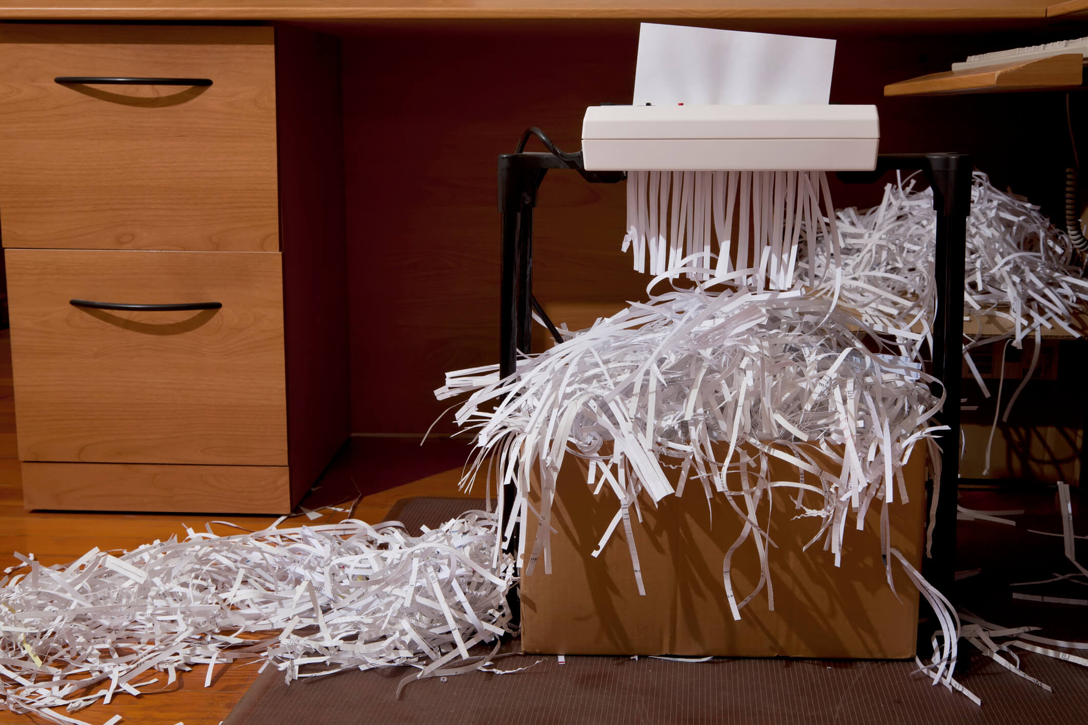Office with Shredded Documents